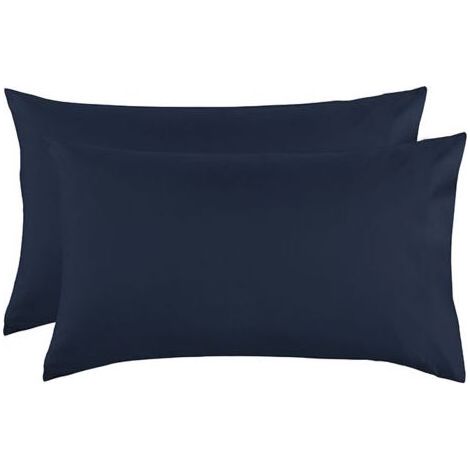 Lot de 2 taies d'oreiller en microfibre, taie d'oreiller douce avec fermeture à enveloppe, taie d'oreiller infroissable, 20 x 30 pouces, bleu marine (1/3)