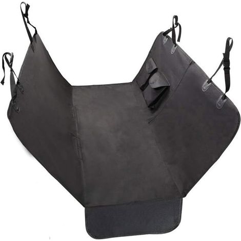 Housse de siège de voiture - PZCC - Imperméable - Antirayures - Antidérapante - Noir (1/4)
