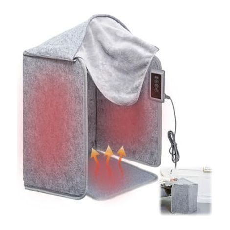 Panneau chauffant infrarouge, infrarouge pliable, chauffage de bureau infrarouge avec tapis de protection pour les pieds, 5 niveaux de chauffage et 6 fonctions de minuterie, 50 x 100 cm pour la maison (1/5)