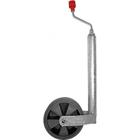 AL-KO Rueda jockey Plus Llanta de plástico Ø48 mm Neumático de caucho macizo 215 x 65 mm 150 kg
