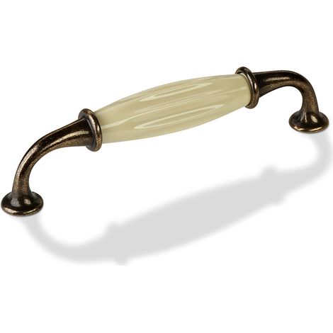 Porzellangriff META BA 128 mm Bronzeoptik / creme