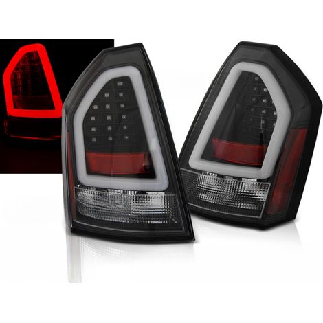 Paire de feux arriere Chrysler 300C de 2005 a 2008 LED BAR noir (1/3)