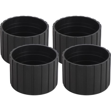 Lot de 4 embouts de protection en plastique pour pieds de chaise, adaptés aux parquets. Diamètre intérieur : 50 mm (rond). (1/5)