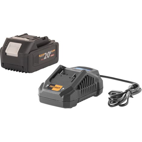 Procraft Starter Set 20 V 20/4A Schnell Ladegerät + 1x 20/4 Akku 4,0 Ah