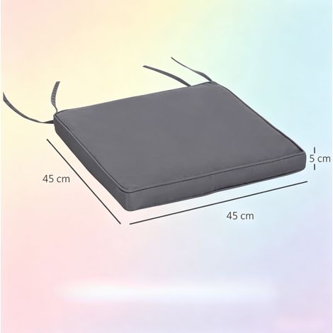 Outdoor-Stuhlkissen 2er-Set 45 x 45 x 5 cm dunkelgrau MODENUIT (1/2)