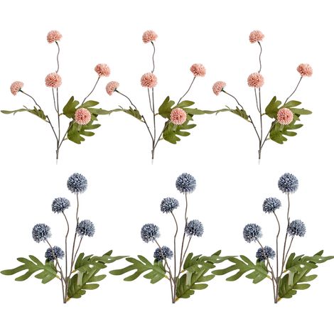 Lot de 6 fleurs artificielles, hortensias, fleurs d'automne, bouquet, fleurs en soie, plantes, fleurs séchées, décoration intérieure automnale pour le salon (1/5)