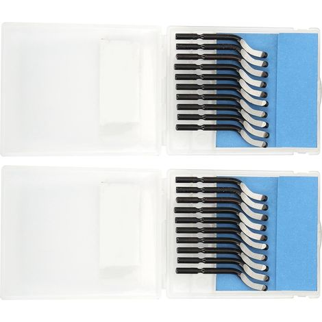 Lame de rechange 20 pièces pour grattoirs à fer, plastique et PVC (1/5)