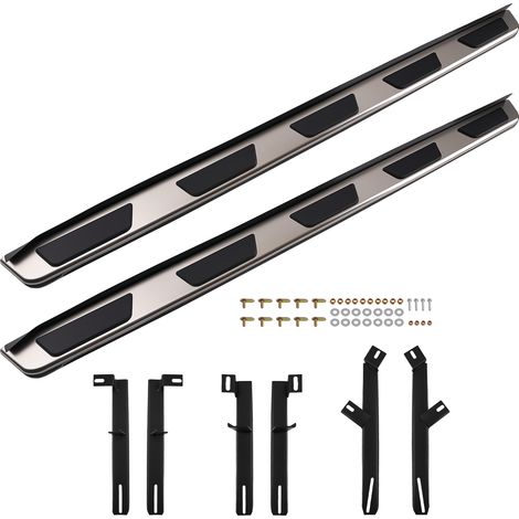 Black Side Steps Nerf Bars for AUDI Q7 4L 2006-15 Running Boards Stainless Steel (1/4)
