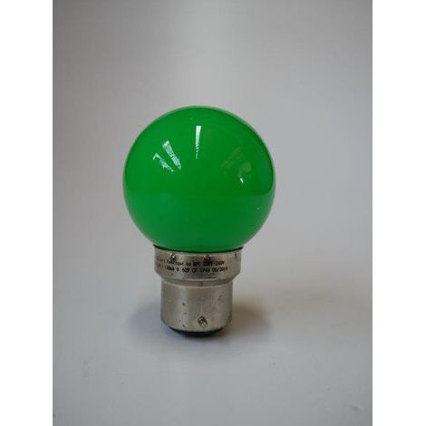 ampoule à led - culot b22 - vert - festilight 65682-4pc (1/2)