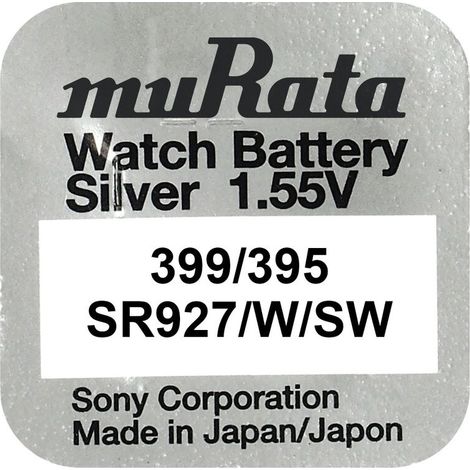 .Murata 399/395 SR 927/W/SW WATCH Battery Silver 1,55 V.
.lot de 10 piles.
.
.