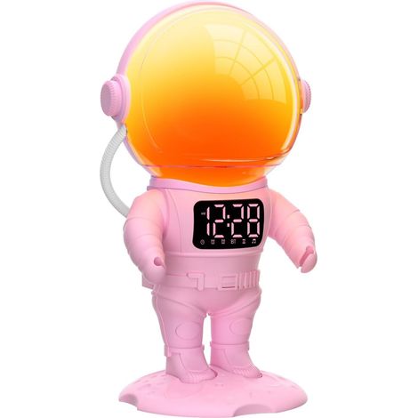 Réveil Enfant, Lampe de Reveil avec Enceinte Bluetooth, Rose (1/5)