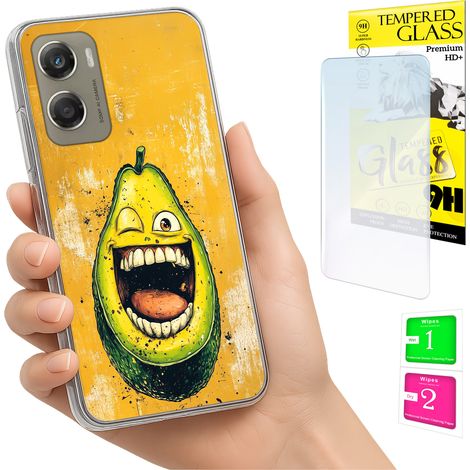 Custodia per Motorola Moto G06 / G06 Power Case Cover posteriore Avocado + Vetro (1/5)