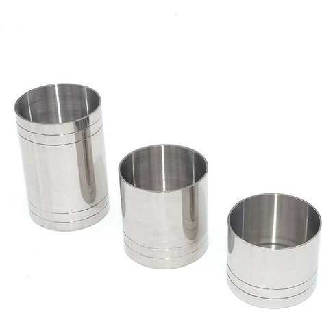 Misurini dritti, bicchieri da cocktail, bicchieri Jigger, misurini cilindrici da 25 ml/35 ml/50 ml, acciaio inossidabile, bar per baristi, bar per baristi - uno per ciascuno (1/2)