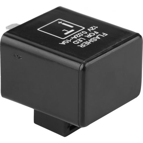 Relais clignotant électronique 2 broches 12V pour feux de signalisation LED, décodeur auto (1/5)