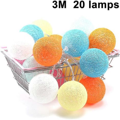 LED-Lichterkette mit Wattebausch-Funktion, batteriebetrieben, kompatibel mit der Innenbeleuchtung für Dekorationen wie Weihnachten, Hochzeiten, Partys und Zimmer (1/5)