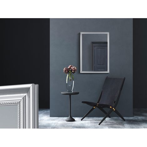 Wandspiegel Badspiegel Hängespiegel Flurspiegel silber verziert H 70cm (1/5)