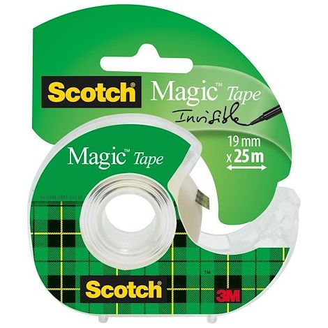 Ruban adhésif Scotch Magic 19 mm x 25 m avec dévidoir (1/2)