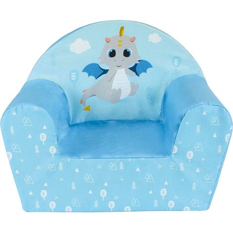 Fauteuil Club pour Enfant Léon le Dragon en Mousse H42 x L52 x P33 cm Fauteuil Bébé Dès 12 Mois Housse Lavable Mobilier Chambre Bébé Idée Cadeau (1/5)