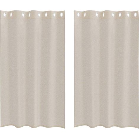 Maison Exclusive - Tenda in Velo con tende 2 pcs Sabbia 175 x 140 cm Poliestere