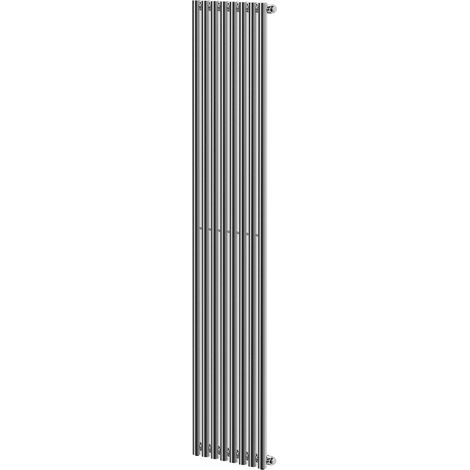 Wholesale Domestic Sinclair Chrome 1800mm x 395mm Vertical Single Panel Radiator (1/5)