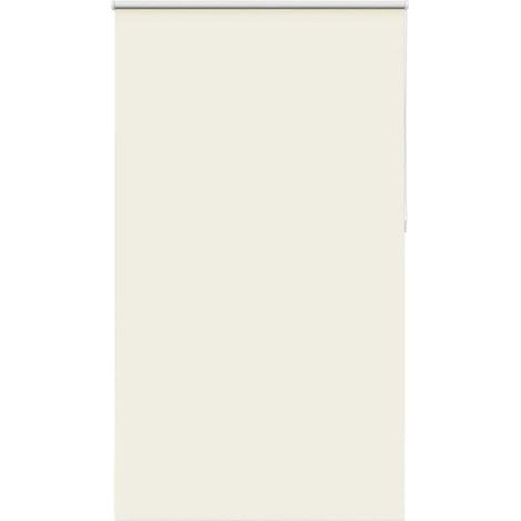 Store enrouleur occultant blanc cassé, mesurant 130 cm x 210 cm, en tissu. (1/5)