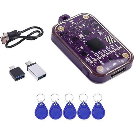 Lecteur de puces RFID Chameleon Ultra, émulateur de cartes à puce EM125KHZ, circuit intégré 13,56 MHz, décodeur RFID, graveur, duplicateur d'étiquettes d'identification IC (1/5)