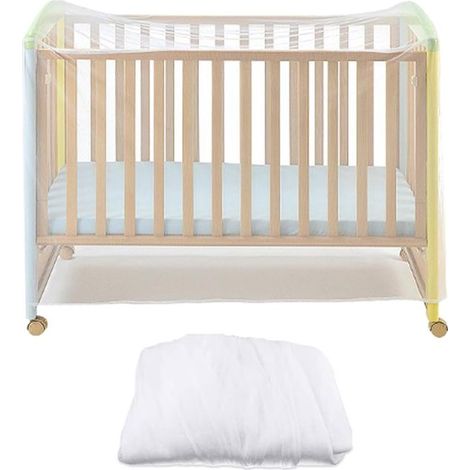 Moskitonetz für Kinderbett und Wiege, Moskitonetz für Reisebett, feinmaschiges Insektennetz für Babys, atmungsaktives Netz, 135 x 60 x 90 cm (1/5)