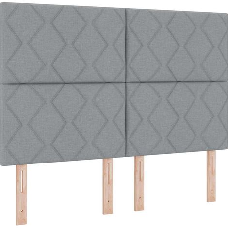 Maison Exclusive - Tête de lit Gris clair 160 cm tissu (1/5)