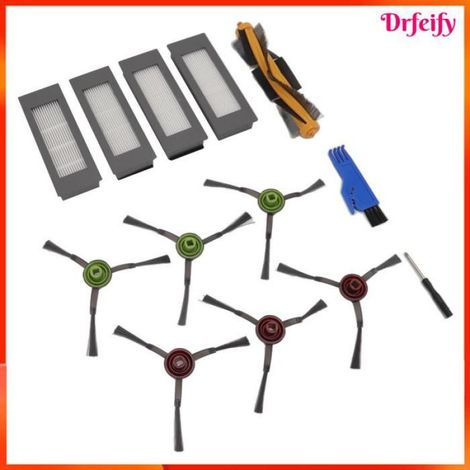 Kit de remplacement balayeuse - - Yeedi VAC/VACmax - Brosses et filtres - 1 brosse principale +6 latérales - ABS durable (1/5)