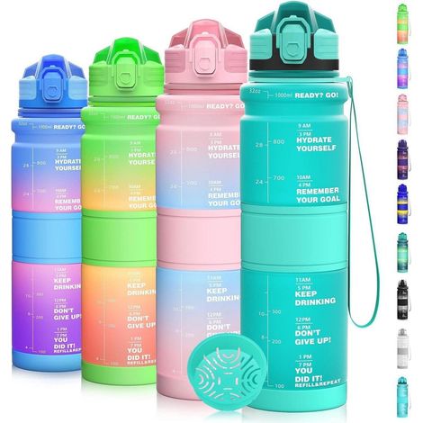 Trinkflasche Kinder Auslaufsicher BPAfrei 1000 ml Smaragd (1/5)