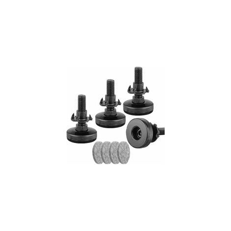 Lot de 4 pieds de meuble réglables avec base antidérapante en caoutchouc et écrou en T – (1/5)
