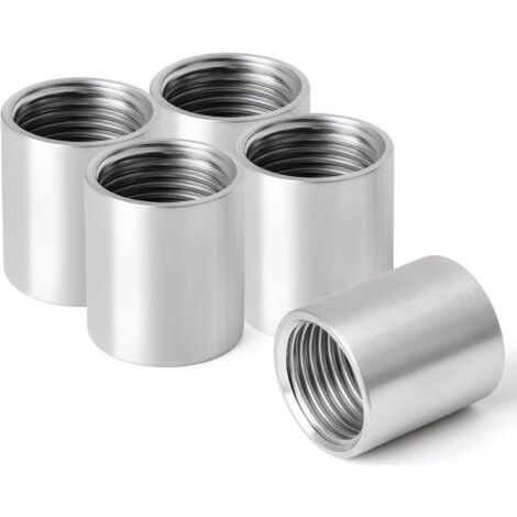 3/4" Raccord droit femelle fileté acier inoxydable,connecteurs droits en acier inoxydable 304,raccords de tuyauterie femelles,5pcs(DN20) (1/5)