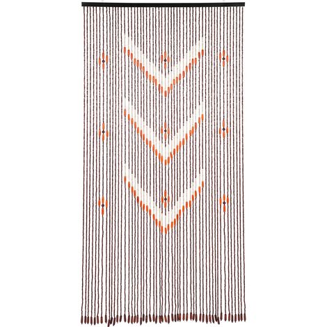 Rideau de Porte Perlé en Bois de Bambou, Rideau Décoratif Naturel pour Portes d'Entrée, Salon, Chambres à Coucher, 90 x 190 cm, 52 Lignes (Bois) (1/5)