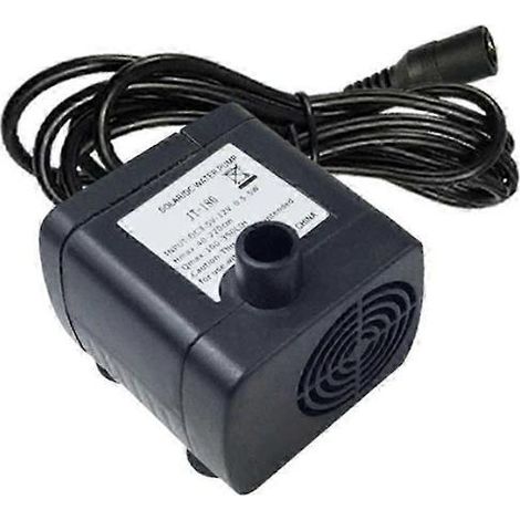 Pompe submersible miniature sans balais JT-180 DC 12V pour fontaines solaires et aquariums : circulation d'eau silencieuse, débit 350 l/h (PA). (1/5)