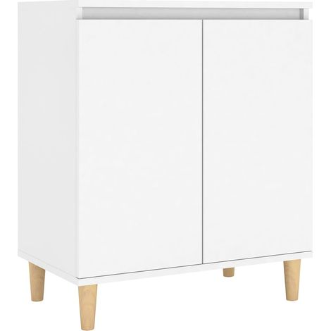 Sideboard/Anrichte/Buffet mit Massivholz-Beinen Weiß 60x35x70 cm Holzwerkstoff LXWW929447 (1/5)
