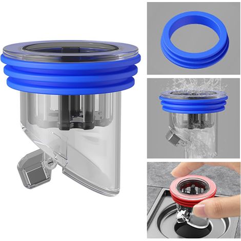 Siphon de douche - siphon de sol - bonde de douche - siphon - clapet anti-retour - pour balcon - cuisine - évier - chaussons (1/5)