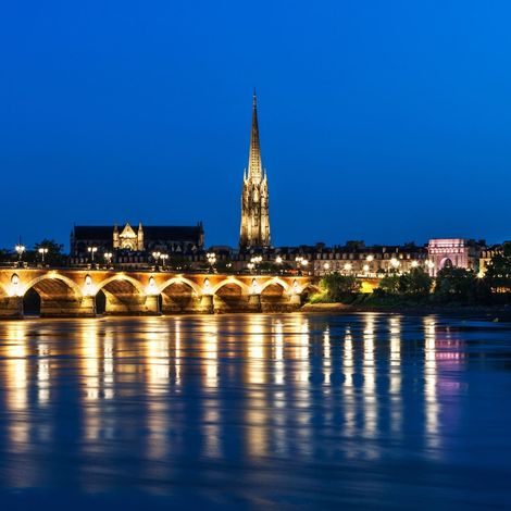 Tableau sur verre pont de pierre 45x45 cm - Impression sur Verre - Image HD imprimée sur Verre - Tableau mural décoratif en verre - Finition Brillante - Fabriqué en France