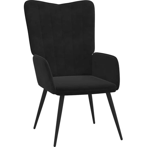 Maison Exclusive - Relaxsessel Schwarz Samt (1/5)