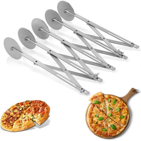 Coupe pâtes à plusieurs roues extensible en acier inoxydable séparateur pour spaghetti et nouilles outil de cuisine polyvalent (1/5)