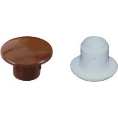 2000PZ COPRIFORO IN PLASTICA - ø mm.6 con testa ø mm.10 colore marrone