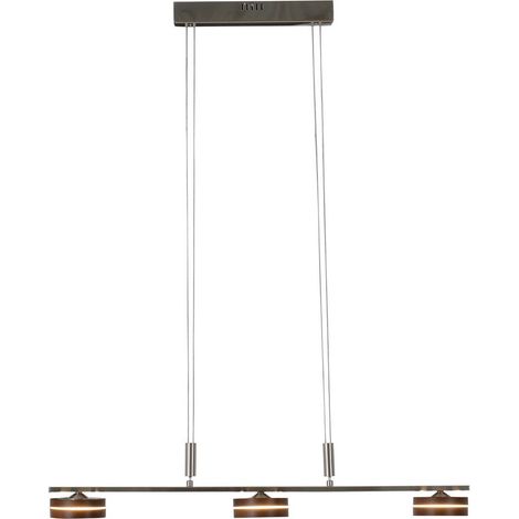 Naeve TRIBERG Plafonnier LED à intensité variable, marron, 3 000 K
