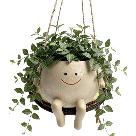 Résine Pots de Fleurs Beige pour Décoration Végétale (Balançoire) (1/5)