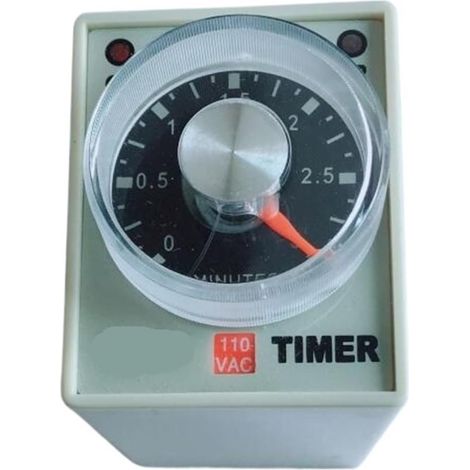 Relais temporisé AH3-3 12V/24V/36V/110V/220V/380V, 8 broches, 3S (1/3)