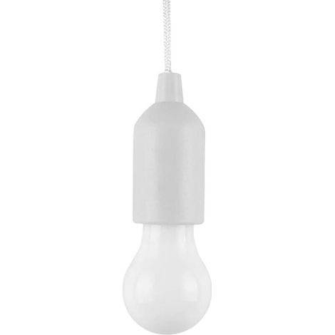 Ampoule LED avec cordon de tirage, fonctionne avec piles, lanterne portable à suspendre pour intérieur ou extérieur, maison, mariage, urgence, camping, décoration, fête de jardin (blanc) (1/5)