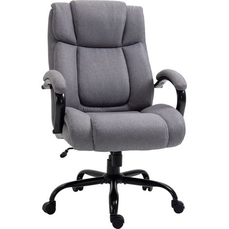 Silla de oficina ergonómica giratoria gris claro con función de balanceo y carga máxima 220 kg (1/5)