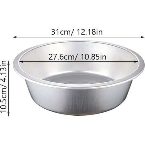 Bassin en aluminium épais de 28 cm de diamètre, évier de cuisine multifonctionnel (1/3)