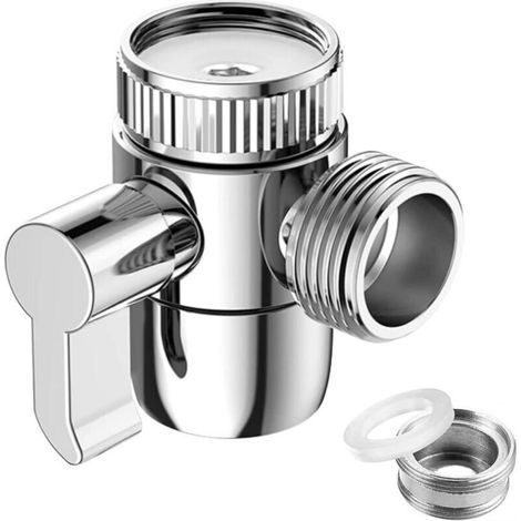 Robinet inverseur pour douche avec adaptateur M22-M24, robinet d'arrêt, robinet inverseur pour cuisine ou salle de bain (1/4)