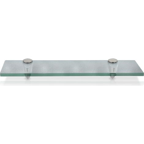 SWANEW Mensola da parete in vetro. mensola in vetro da bagno 60 x 10 cm 8 mm satinato (1/5)