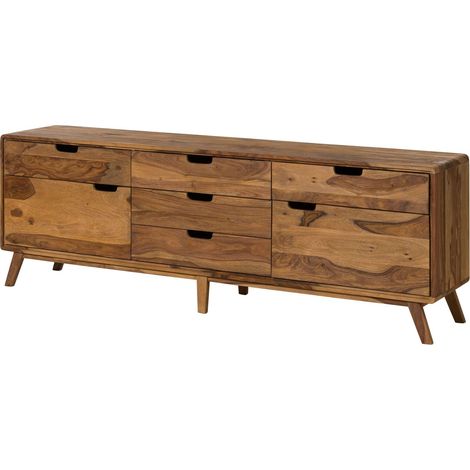 Sideboard Sheesham 200x40x65 natur sandgestrahlt lackiert MALMÖ 2 230