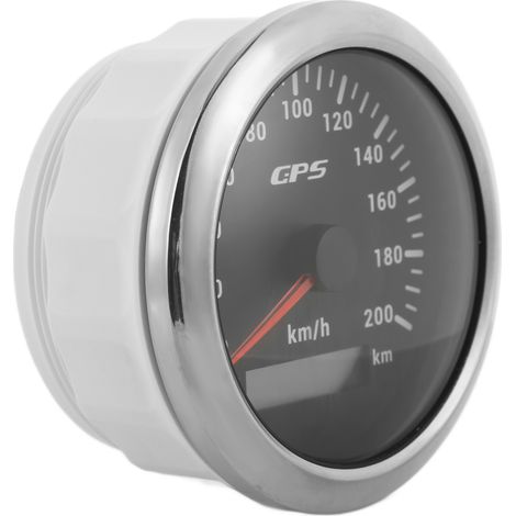 Compteur GPS 3.3 pouces 0-200 km/h avec rétroéclairage, étanche IP67 pour voiture, bateau, yacht, cadran noir. (1/5)
